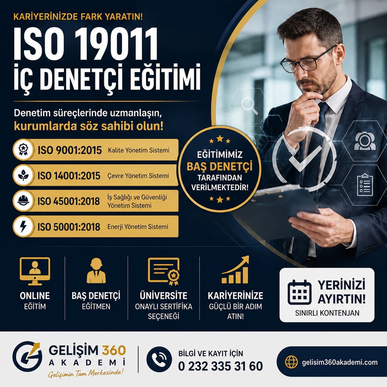 TS EN ISO 19011 Yönetim Sistemleri İç Denetçi Eğitimi